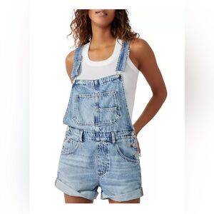 Free People Denim Overalls
